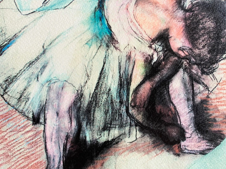 Litografía Edgar Degas Certificado de Autenticidad Original Mourlot 1943 Publicado Firmado Op Foto 4 de 4