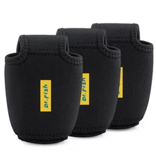 3Pcs Fishing Reel Cover Baitcasting Reel Case for Shimano Daiwa Reel 3.34*2.6in