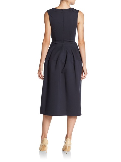 nicholas plunging navy dress