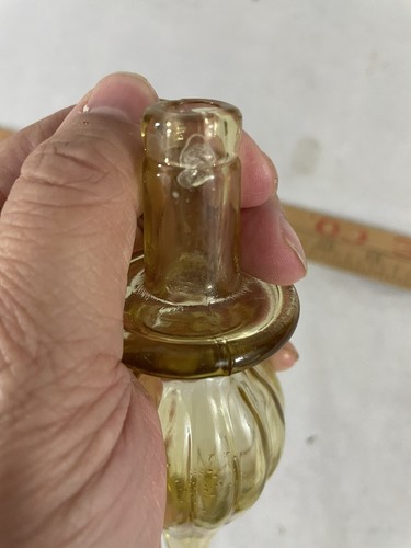 De colección MCM 18 Ámbar Remolino Vidrio Empoli Genie Botella Decantador Tapón Arte - Imagen 3 de 10
