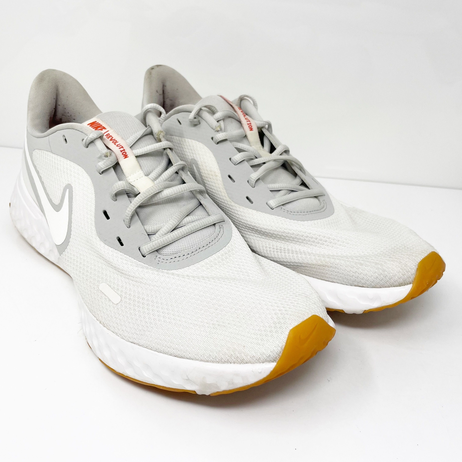 Nike Mens Revolution 5 BQ3204019 White Running Shoes… Gem