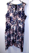 Simply Vera Vera Wang Size XL Floral Sharkbite Hem Lightweight Dress
