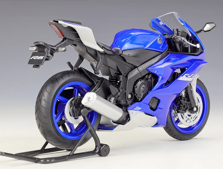 Welly 1:12 2020 YAMAHA YZF R6 Blue Diecast Motorcycle Bike Model Toy New In Box - Image 3 of 4