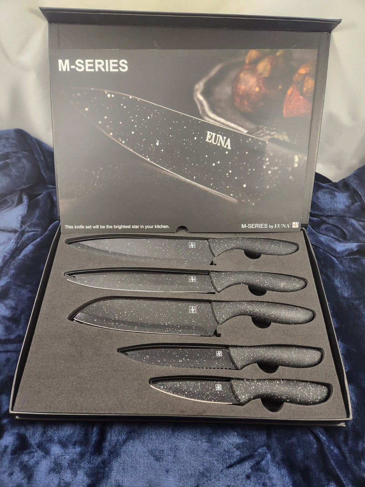 EUNA Knife Set, 5 Pcs Chef Knife Set Sharp Kitchen Knives Premium Stainless...