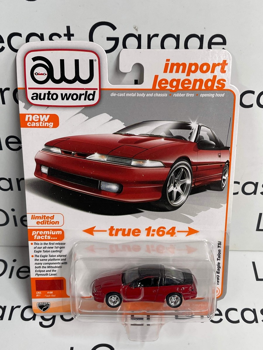 AUTO WORLD 1990 Eagle Talon TSi Red 1:64 Diecast Import Legends | eBay