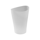 Spa Works Vanity Wastebasket, 2.25 Gallon, Plastic/Clear Trash Can for Home/Bath