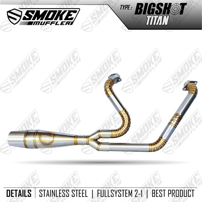 Exhaust Super Glide Custom 2 Into 1 Pipes 1999-2017 Full System
