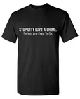 Stupidity Isn't A Sarcastic Humor Graphic Tee Gift For Men Novelty Funny T Shirt