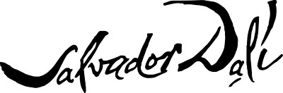 Salvador Dali Signature autograph VINYL DECALartist author surealism