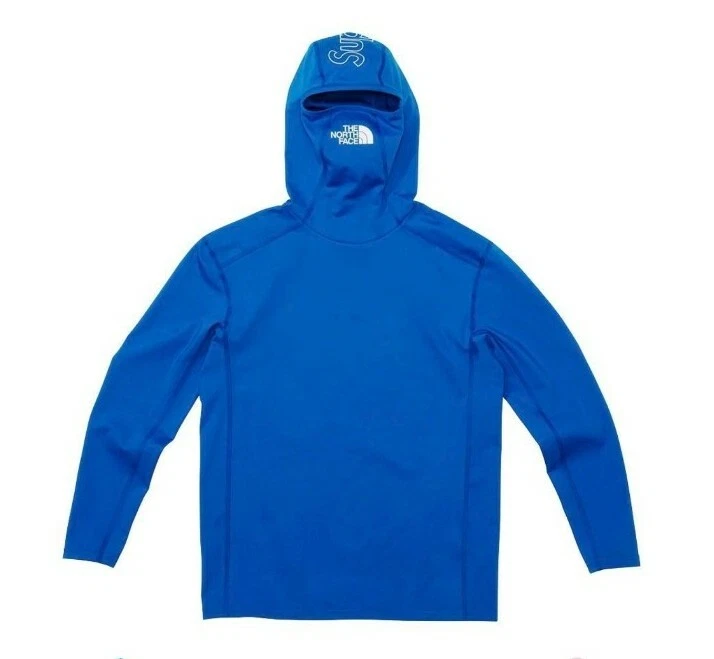 Top SS22 Supreme x The North Face Base Layer L S con cappuccio blu XXL TNF 2XL nuovo
