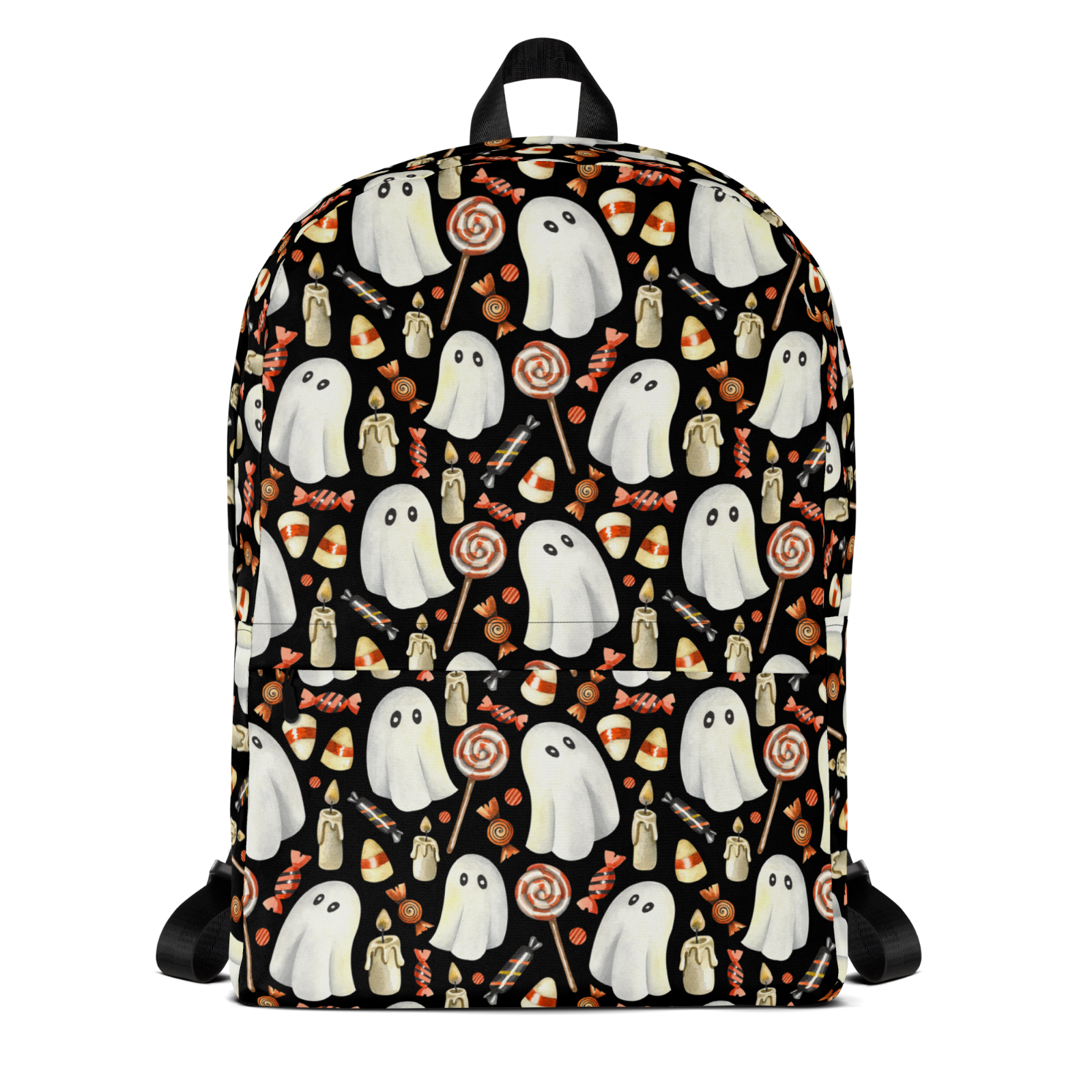 Halloween Ghosts and Candy Backpack, Spooky Halloween Water Resistant Bookbag