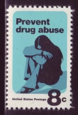 #1438 PREVENT DRUG ABUSE. WHOLESALE LOT OF (10) MINT SINGLES F-VF NH!