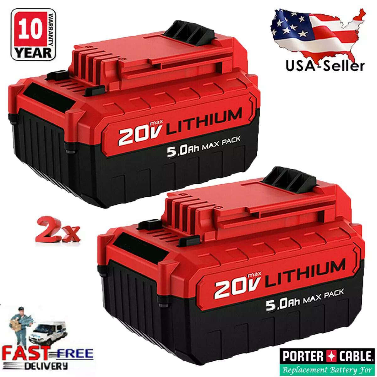 Porter cable 20v lithium battery pcc681l sale