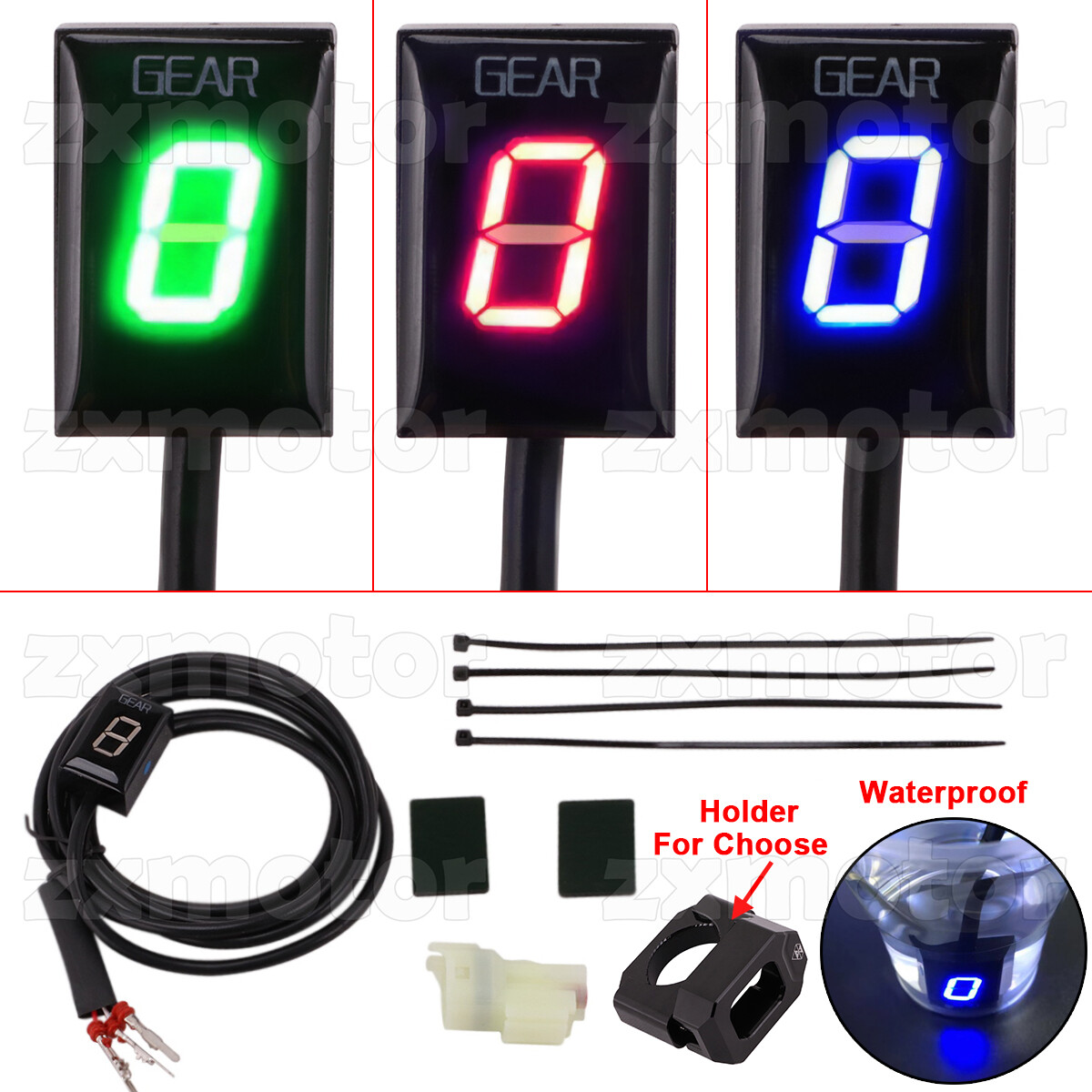 Motorcycle LED Gear Indicator for Kawasaki ER6N Z1000SX Ninja 300