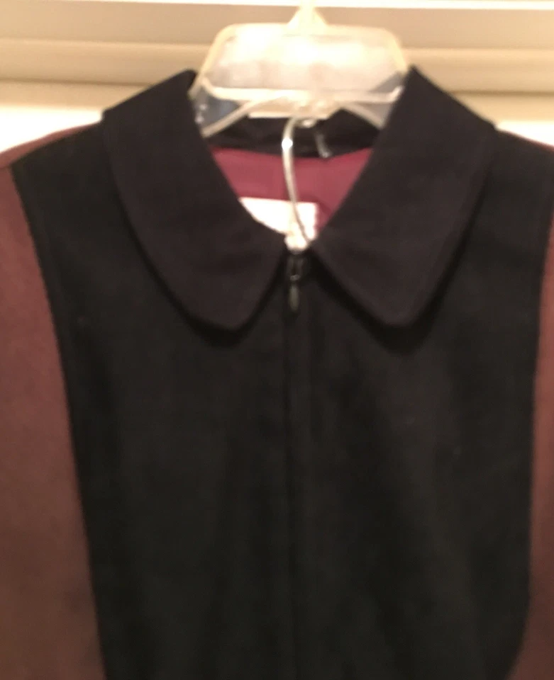 Cache женщин коричневый/черный брюки костюм замши как молнии куртка Blazer (L) брюки 12 - Изображение 2 из 4