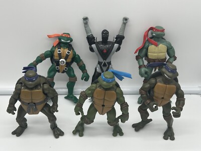 Teenage Mutant Ninja Turtles Action Figures Lot Of 6 Playmates 2002-2006