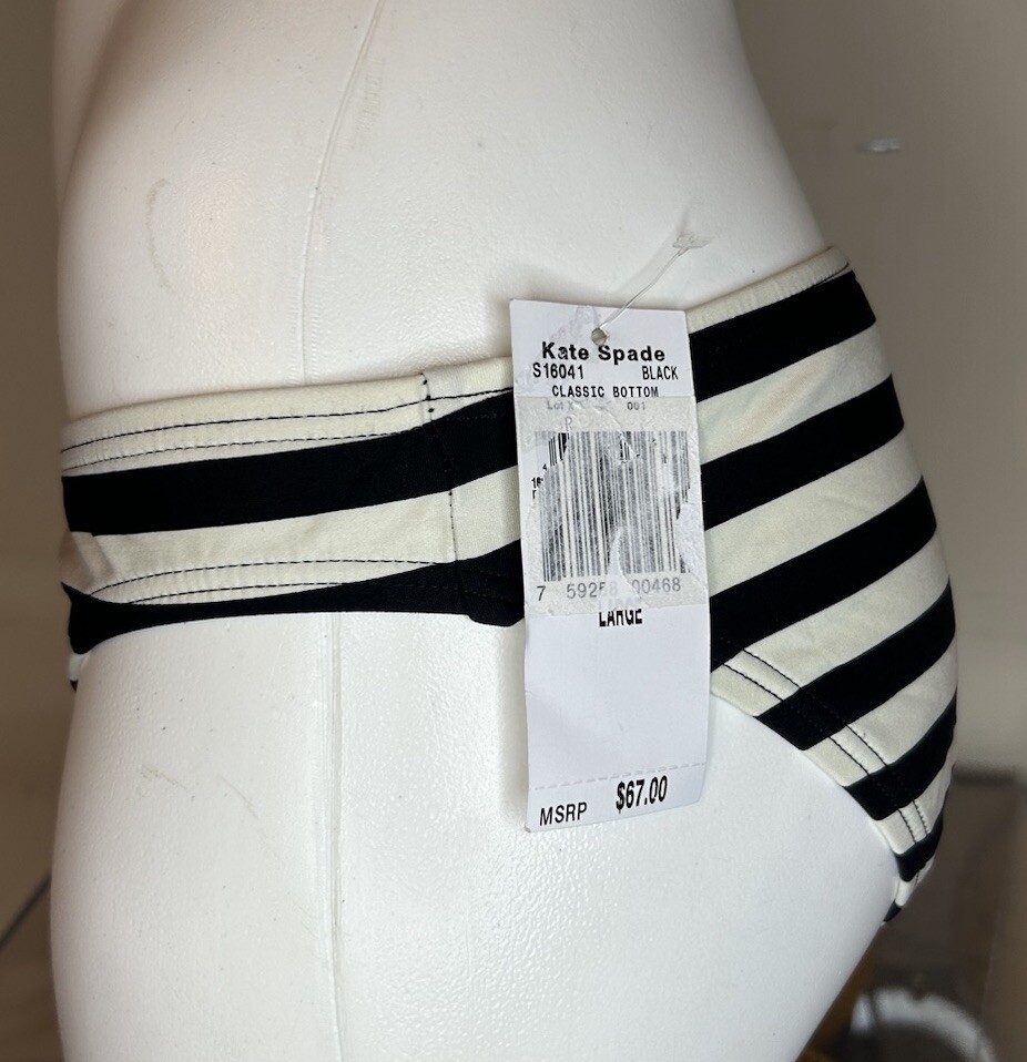 Kate Spade NY Womens Georgica Beach Classic Swim Bottom Striped