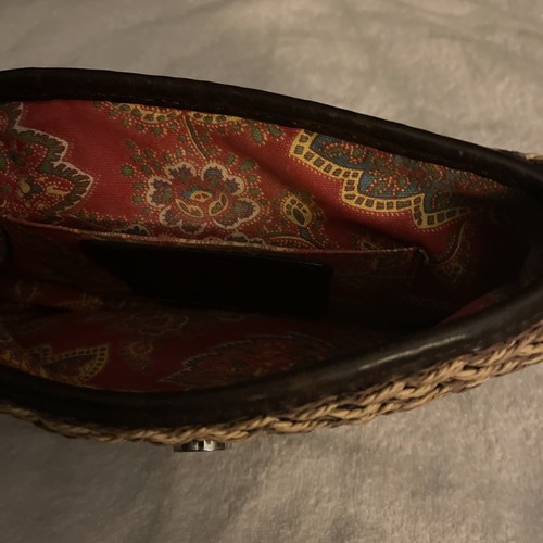 Borsa a tracolla in pelle rifinita in paglia Brighton borsa tote borsa a tracolla ciondoli - Foto 5 di 7