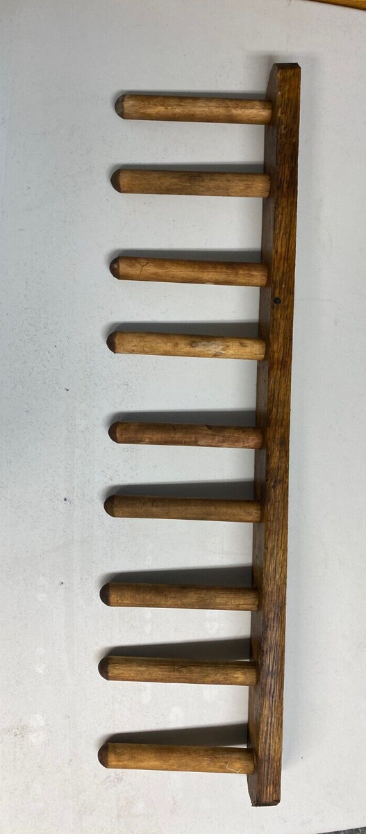 Vintage Wooden Peg Rack | eBay