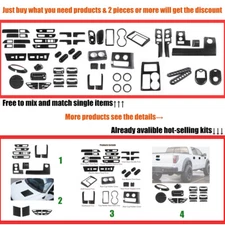 Interior Outside Trim Decor Cover Full For Ford F150 Raptor 2009-14 Carbon Fiber