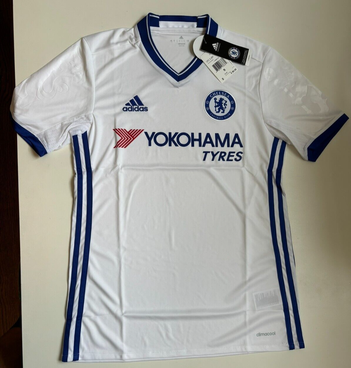 Chelsea FC 2016-2017 Third Jersey Adidas - White - Men's S - Brand