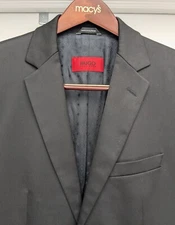 Hugo Boss Black 2 Button Jacket 38R Wool / Nylon Blend Patterned Lining