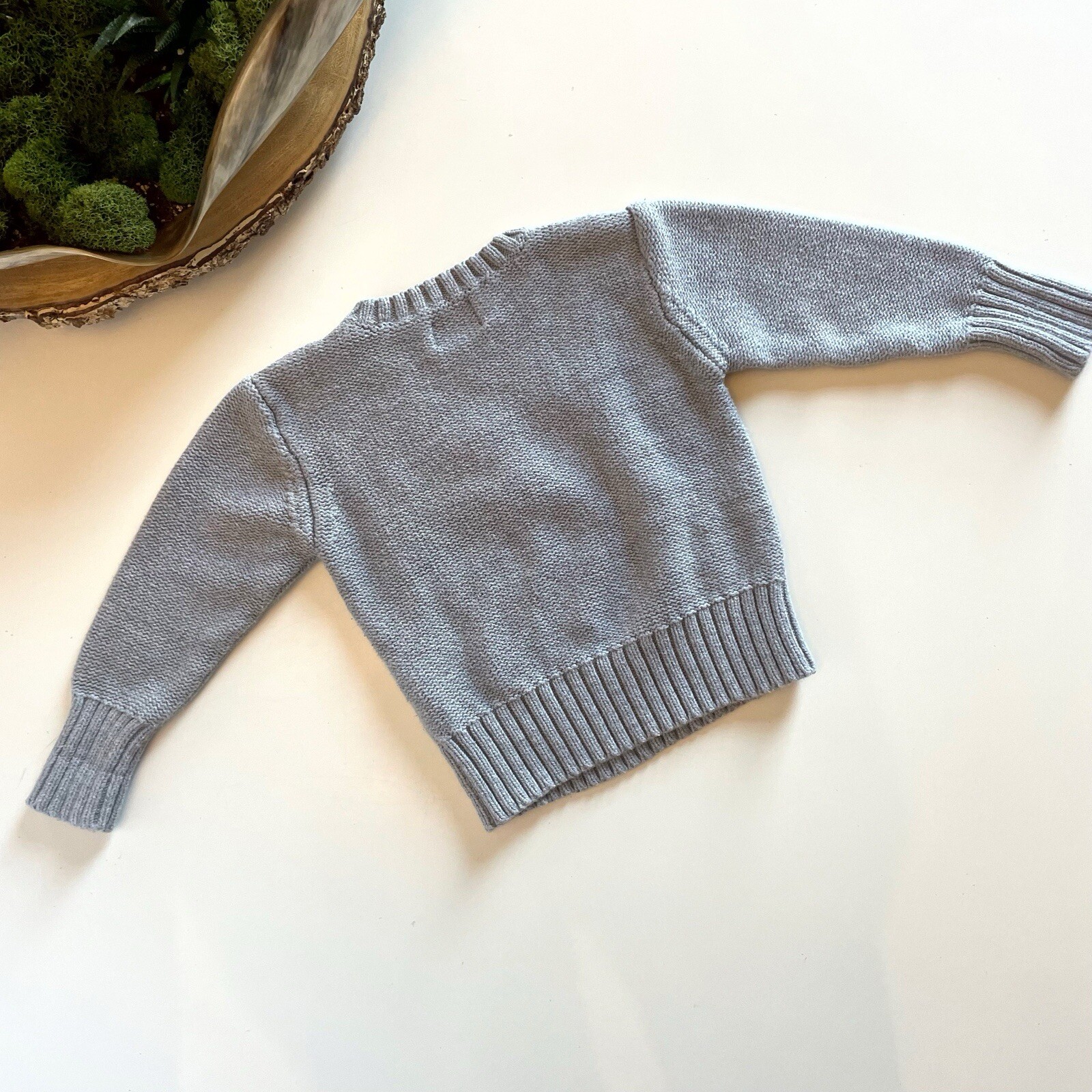 Minoti Girl’s Grey Cable Knit Sweater 1.5-2 Years image 4