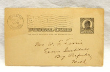UX19 WILLIAM McKINLEY POSTAL CARD WITH 1909 POSTMARK