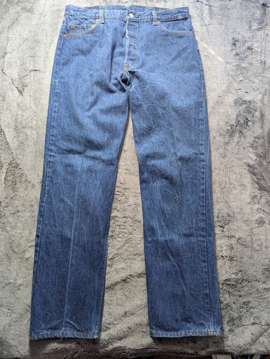 Vintage Levi's 3501-0117 Button Fly Straight Leg Jeans Mens Vintage Levi's 3501-0117 Button Fly Straight Leg Jeans Mens