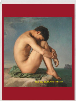 POSTCARD / Hippolyte FLANDRIN / Jeune homme assis au bord de la mer, 1836