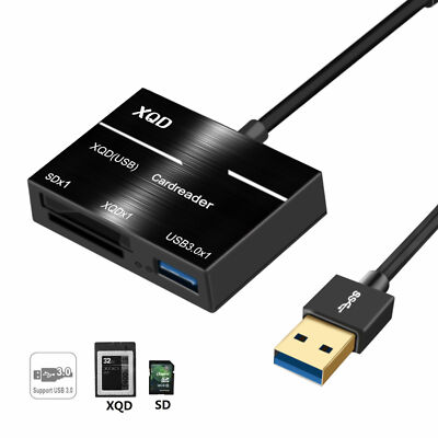 USB 3.0 Flash Drive Camera XQD Card SD Card Reader for Sony/Nikon/Canon/Lexar PC