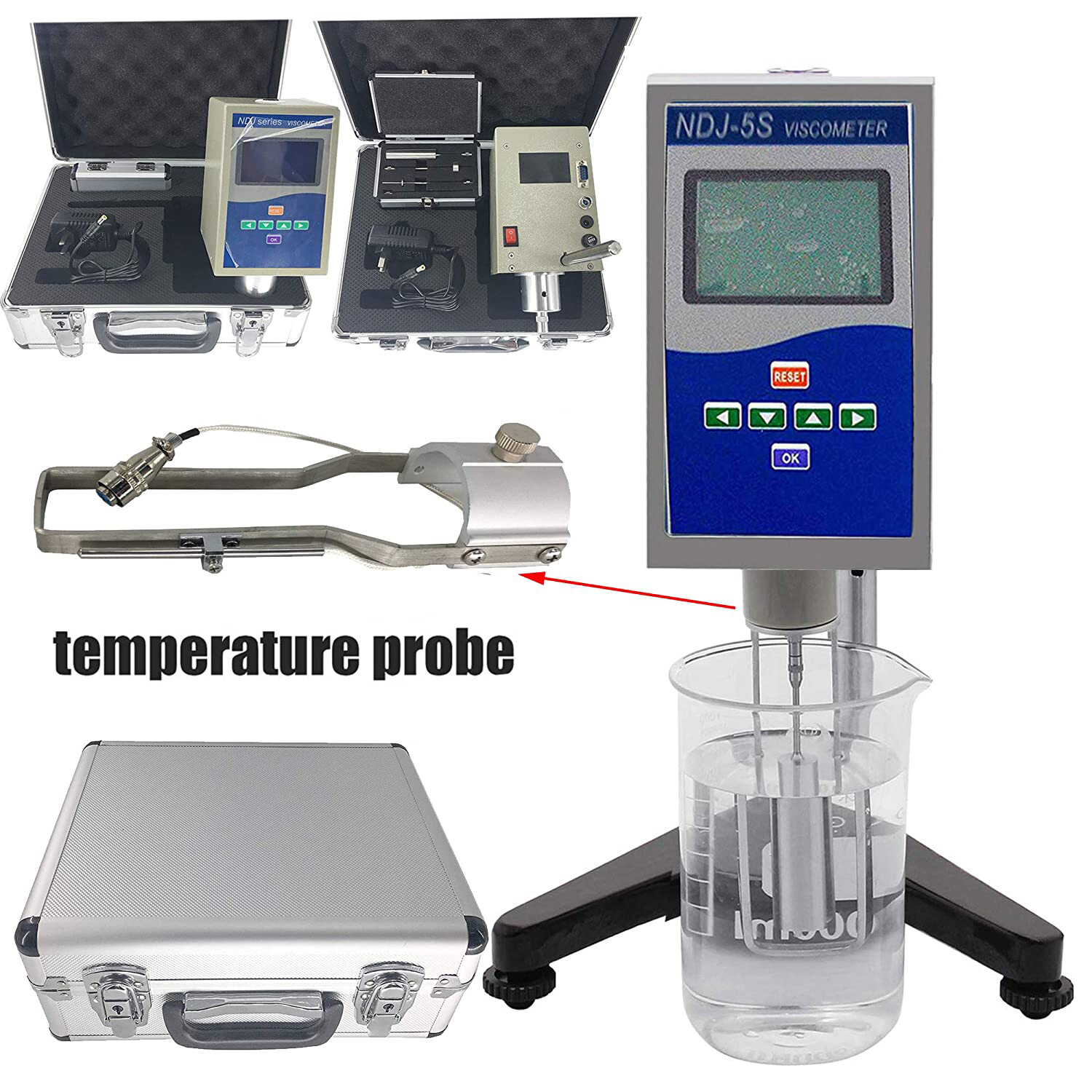 Digital Viscosity Meter Tester With Temperature Sensor Rotary eBay