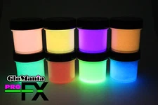 GLOW in the DARK Daytime Visible  1 OZ to 8 OZ Pots Art Craft Acrylic