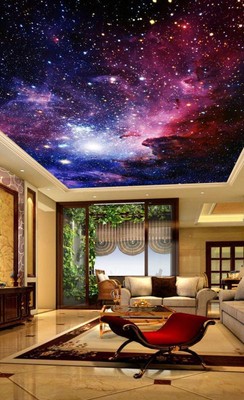 Outer Space Galaxy Nebula Ceiling Wall Mural Wall Paper Decal Wall
