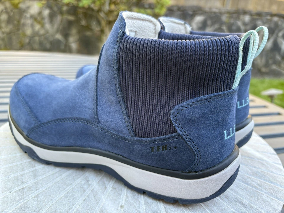 LL Bean женщин темно-синий снег замши кроссовок 5 лодыжки загрузки размер 9 M - Изображение 2 из 4