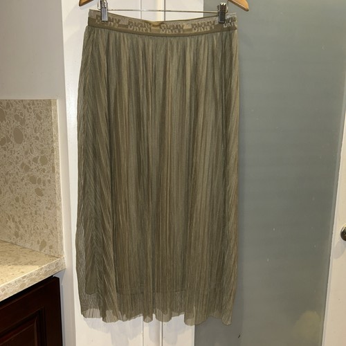 DKNY Women’s Logo Waistband Mesh Midi Skirt M - Picture 5 of 8