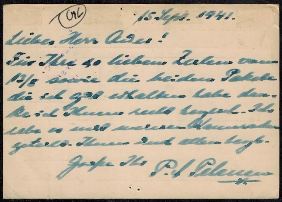 Jamaica WWII 1941 POW Postcard w/H2, Unboxed #5 & INTERNMENT CAMP OVAL VIOLET - Image 3 of 3