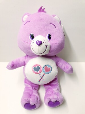 CARE BEARS Share Bear mit Tag rosa 2013 Glücksbärchi Plüschtier Stofftier