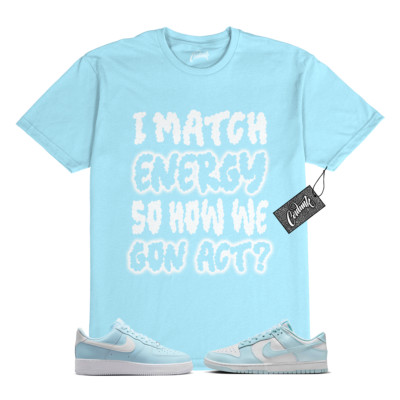 Air Force 1 Dunk Low Glacier Ice Blue White T Shirt to Match MATCH