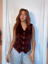 Red Maple Fur Vest, Woman's, Size Uk 12