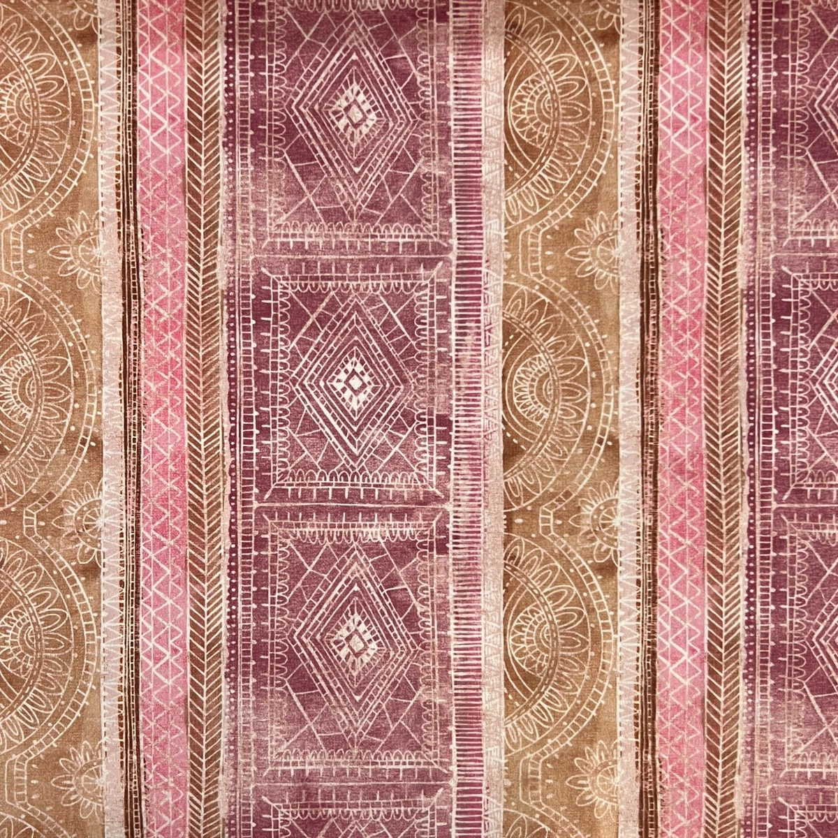 Bohemian Ikat Velvet Fabric, 140cm Wide, Upholstery Window Craft, Sold by Yard