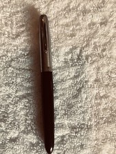 Pen, Vintage Black and Stainless Parker 21 Trough Clip Fountain Pen Made in USA