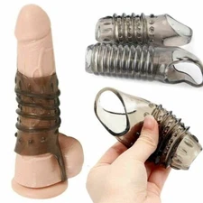 Men Penis-Sheath-Penis Extender-Erection-Enlarger Enhancer Sleeve Girth Extender