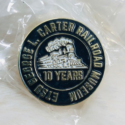 ETSU George Carter Railroad Museum Souvenir Enamel 10 Years Lapel Pin