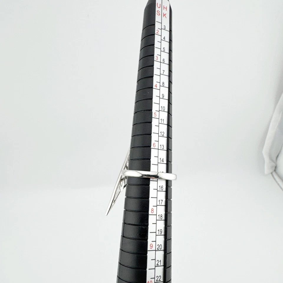 Anillo corazón fracturado Eddie Borgo para mujer talla 7 plateado anillo llamativo Foto 3 de 4