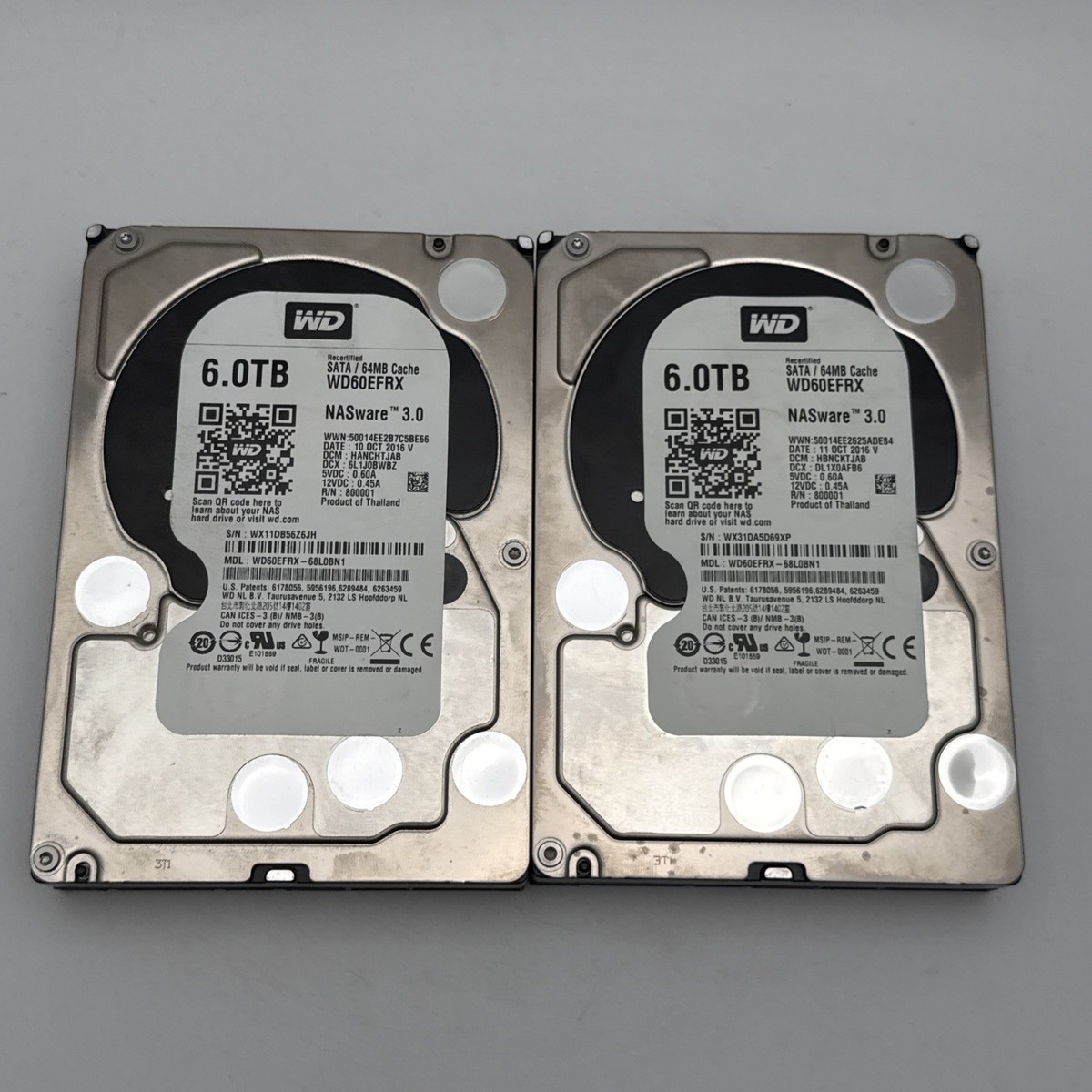 WD WD60EFRX 6TB NAS用HDD 中古良品 C63 | ZULLIHOMEDESIGN.IT