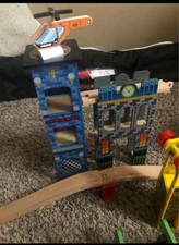 wooden train track set used