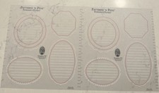 Lot Of 2 Creative Memories Patterns N Pens Template Scrapbooking Craft Vintage