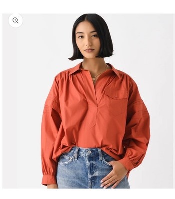 Hunter Bell Evangeline Cotton Blouse In Sienna Sz L Pre Owned 
