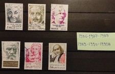 série timbres   france année  1978 oblitérés  n°  1986 1987 1988 1989 1990 1990A